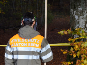 Kurz vor der Suchaktion im Wald